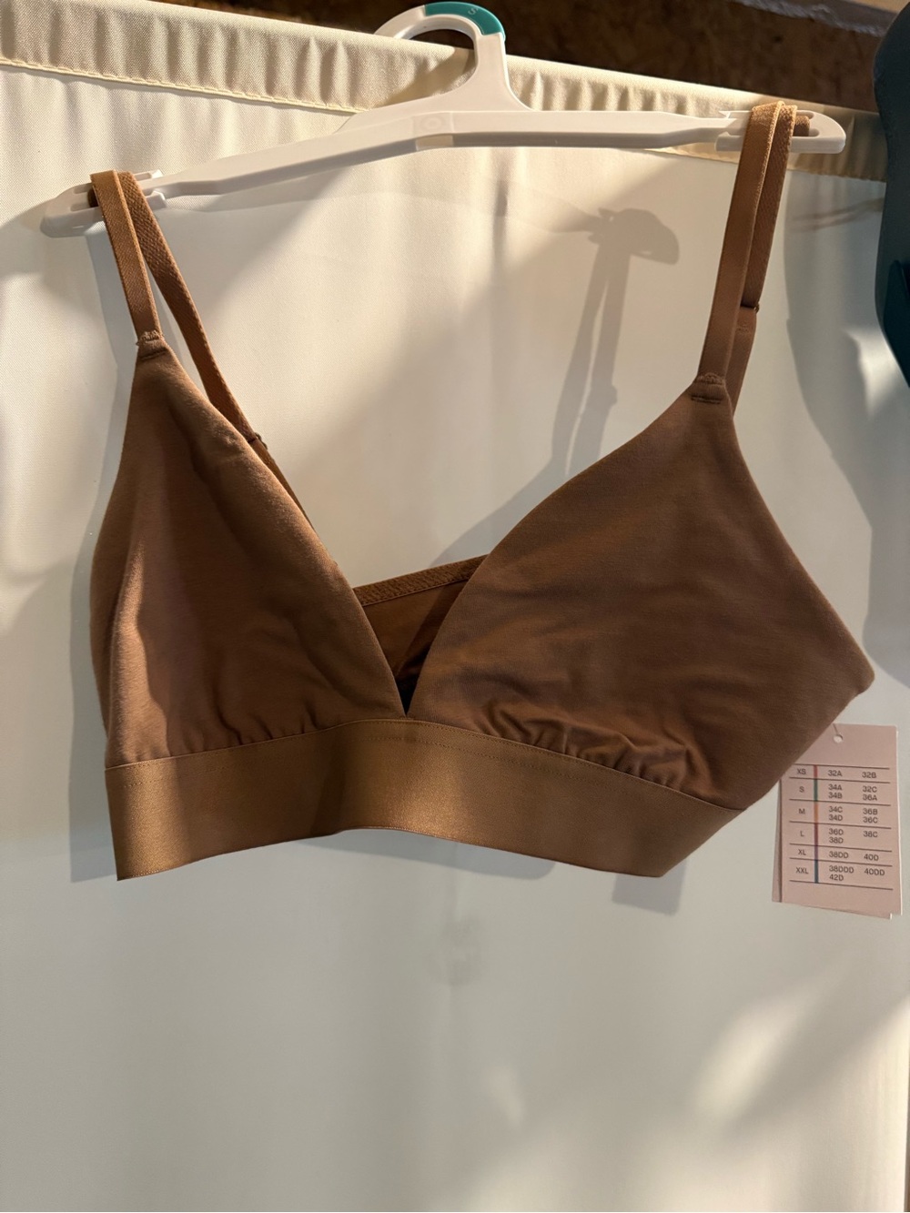 Auden triangle unlined Bralette in Brown